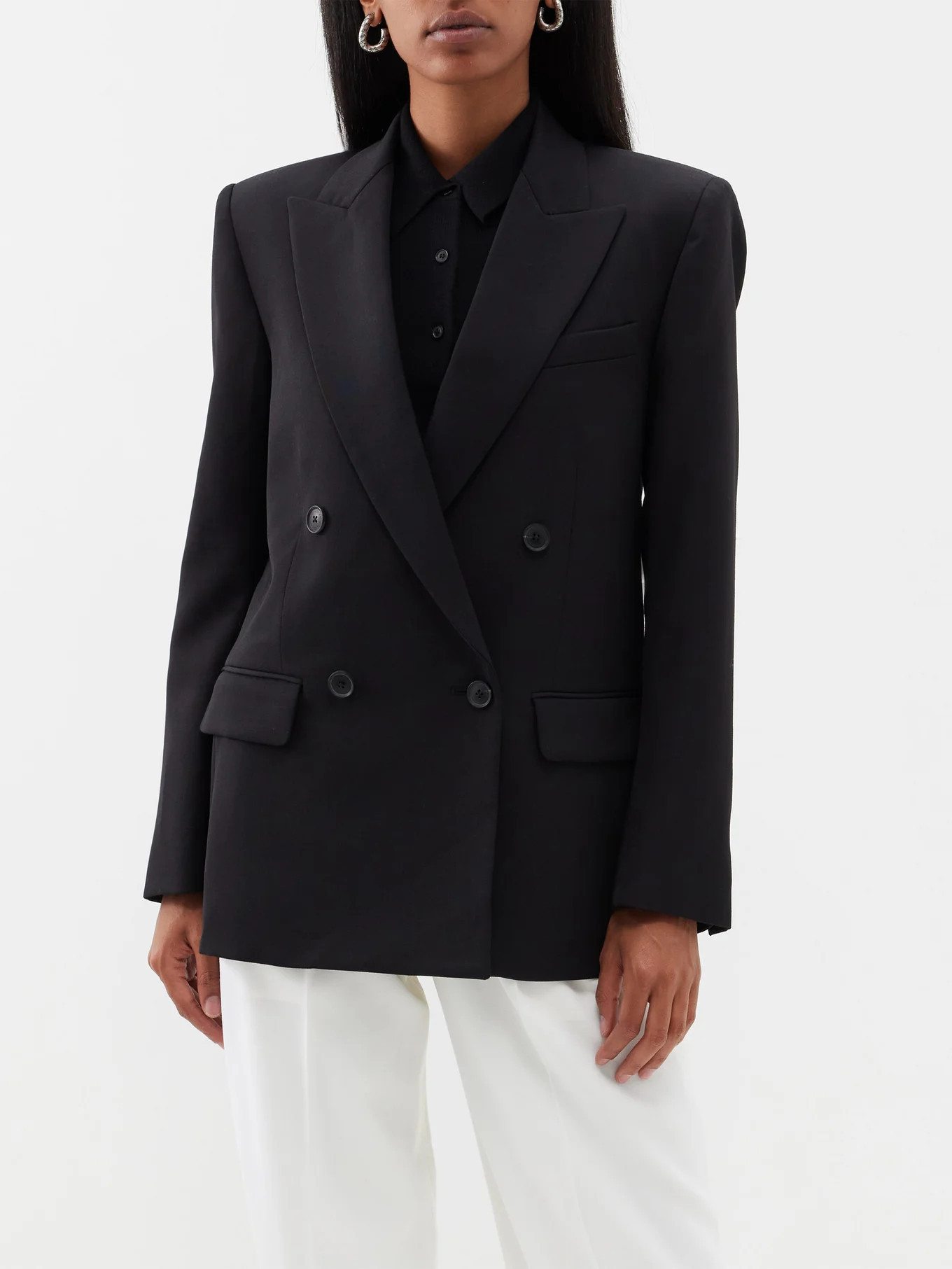 Pimpton double-breasted grain de poudre blazer | Nili Lotan | Matches (US)