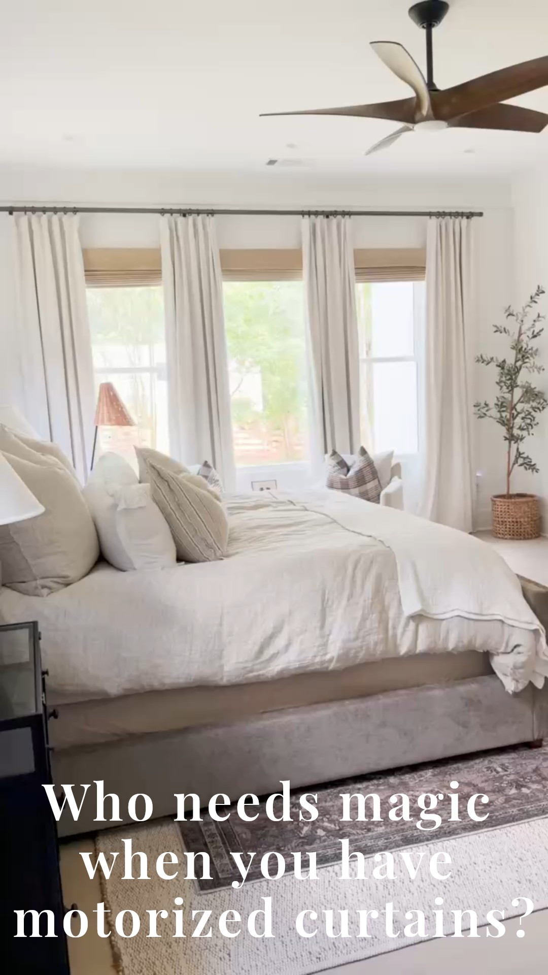 ✨ One click, and the entire room transforms! ✨ These motorized curtains bring effortless luxury, convenience, and style into the bedroom. Imagine waking up to natural light with just a tap, or creating instant coziness for movie night 🌙🪄. A true Modern Classic touch that feels like everyday luxury. 🤍

Do you want to bring our dreamy Modern Classic style interior design into your own home? 🏡 You’re in luck! Reserve our Online Interior Design packages today -> https://porcheandco.com/edesign ✨ We can’t wait to work with you & design your home with #porcheandco

#porcheandco #bedroomdesign #modernclassic #motorizedcurtains #smarthomedesign #windowtreatments #bedroominspo #neutralinteriors #interiorstyling #onlinedesign


#LTKStyleTip #LTKOver40 #LTKHome