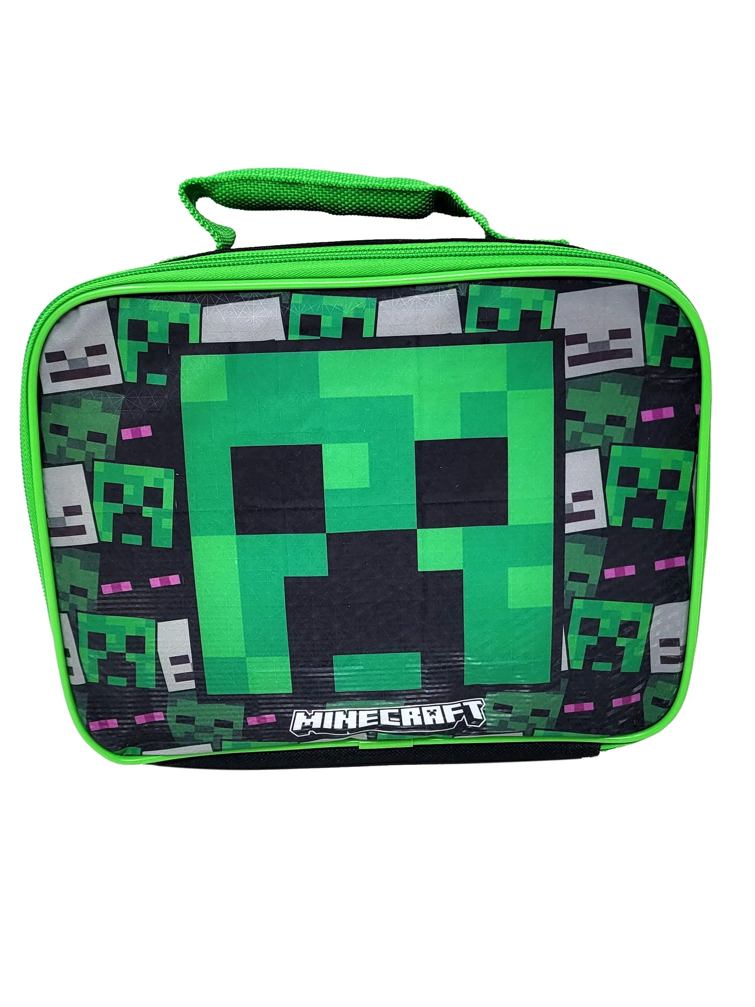 Minecraft Insulated Lunch Bag Skeleton Creeper Zombie Mob Gaming | Walmart (US)