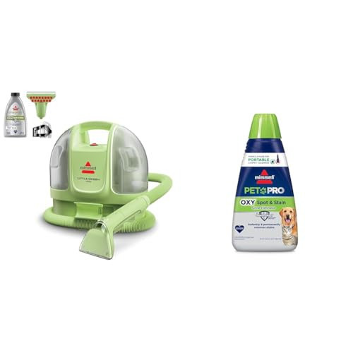 BISSELL Little Green Mini Portable Carpet and Upholstery Deep Cleaner + BISSELL® PET PRO OXY Spot & Stain Formula for Portable Carpet Cleaners, 32 oz., 2034 | Amazon (US)