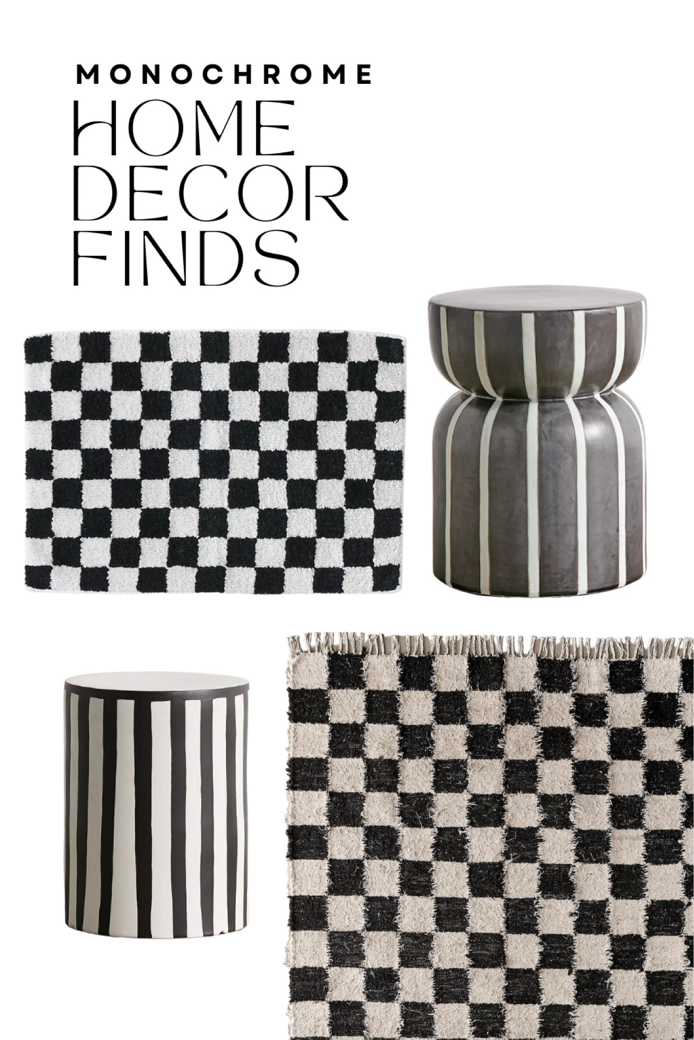 Monochrome home finds! 

#LTKhome #LTKSeasonal #LTKunder100