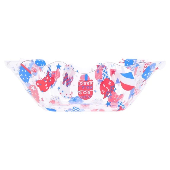Ice Pops Ruffle Serving Bowl, Red/White/Blue, Patriotic by Way To Celebrate - Walmart.com | Walmart (US)