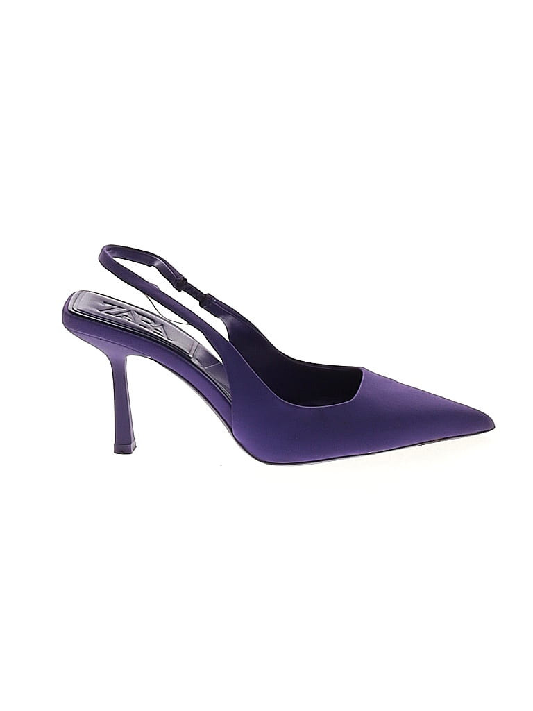 Zara Heels: Purple Color Block Shoes - Size 36 | ThredUp