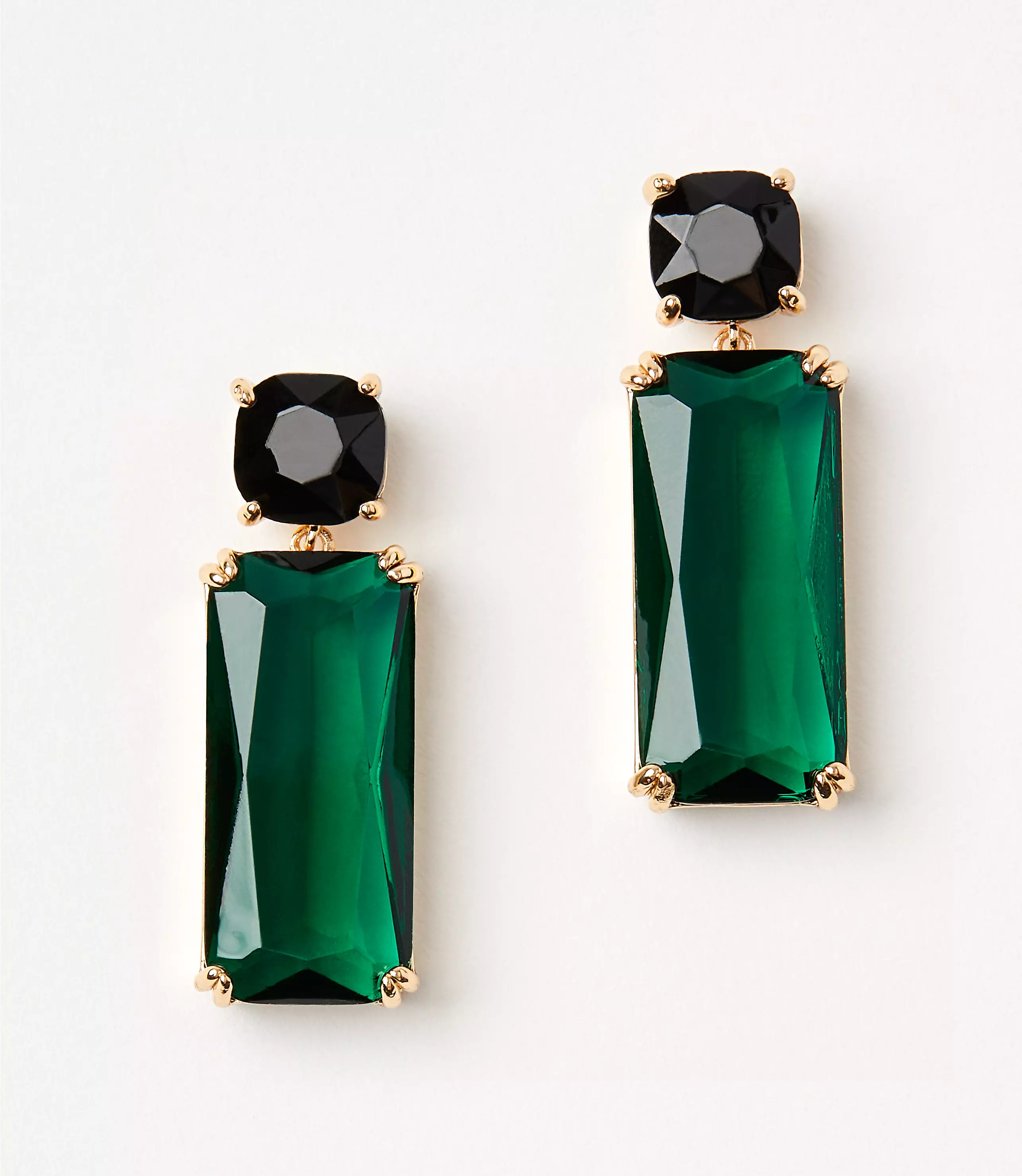 Crystal Baguette Drop Earrings | LOFT