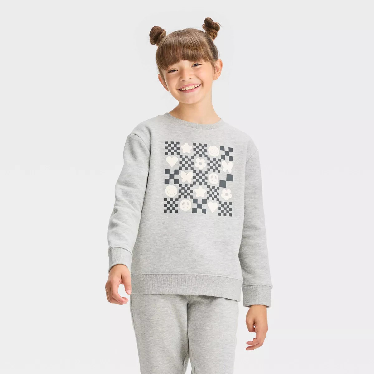 Girls' Crewneck Fleece Pullover Sweatshirt - Cat & Jack™ | Target