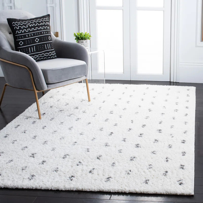 Abstract Ivory/Gray Area Rug | Wayfair Professional