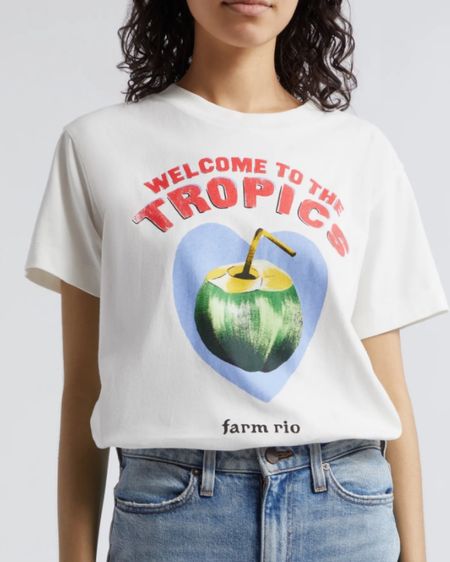 Farm Rio tee! So cute for spring and summer, vacation style 

#LTKSeasonal #LTKfindsunder100