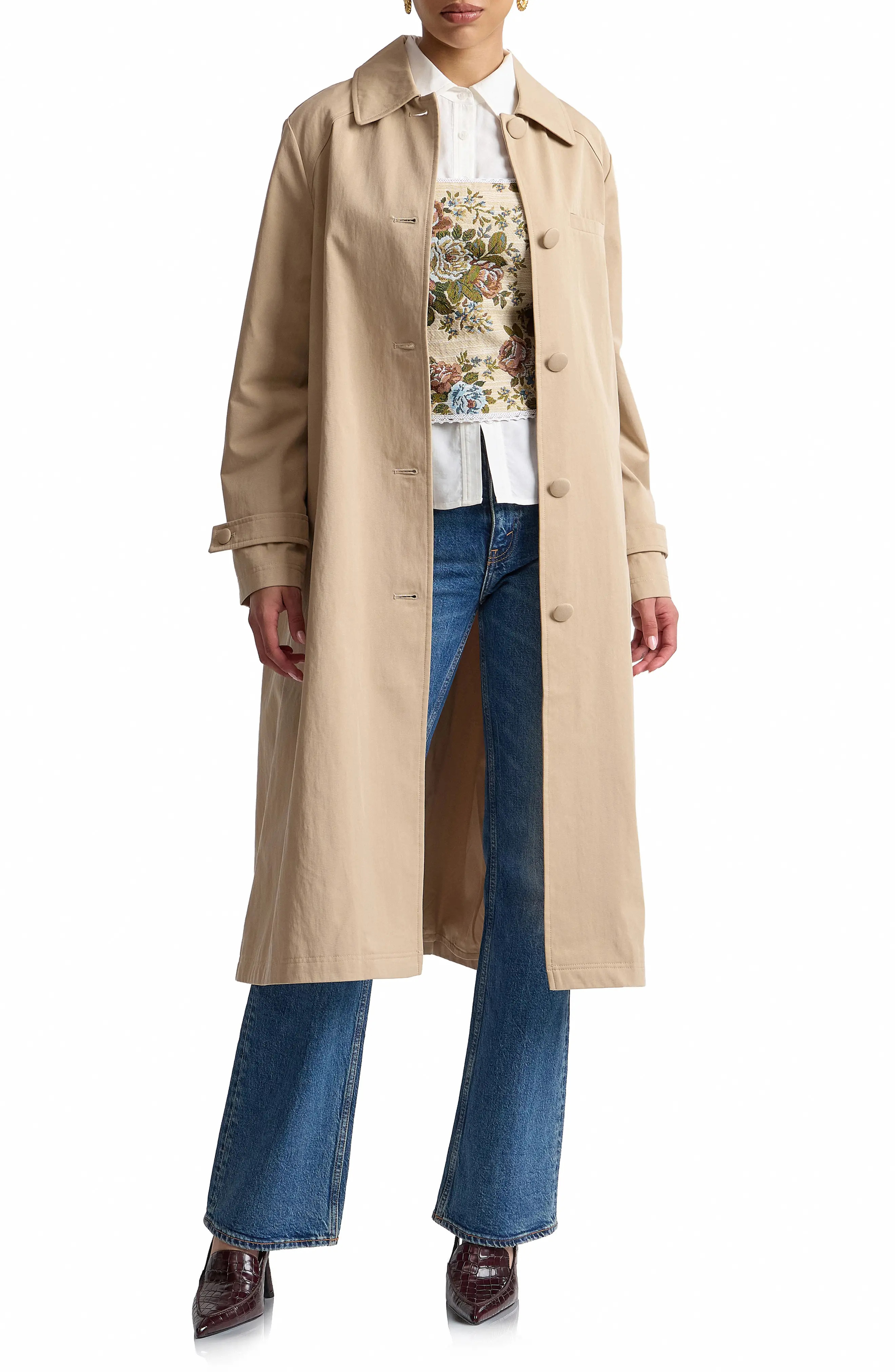 Oversize Cotton Blend Trench Coat (Women) | Nordstrom | Nordstrom