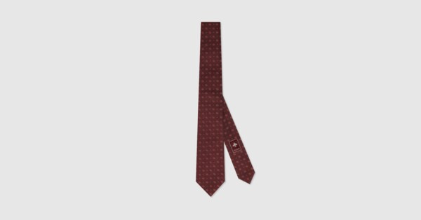 Gucci Double G and polka dot silk jacquard tie | Gucci (US)