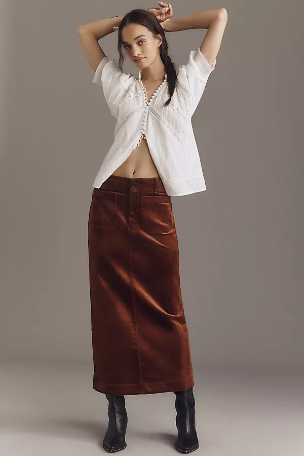 The Colette Corduroy Maxi Skirt by Maeve | Anthropologie (US)