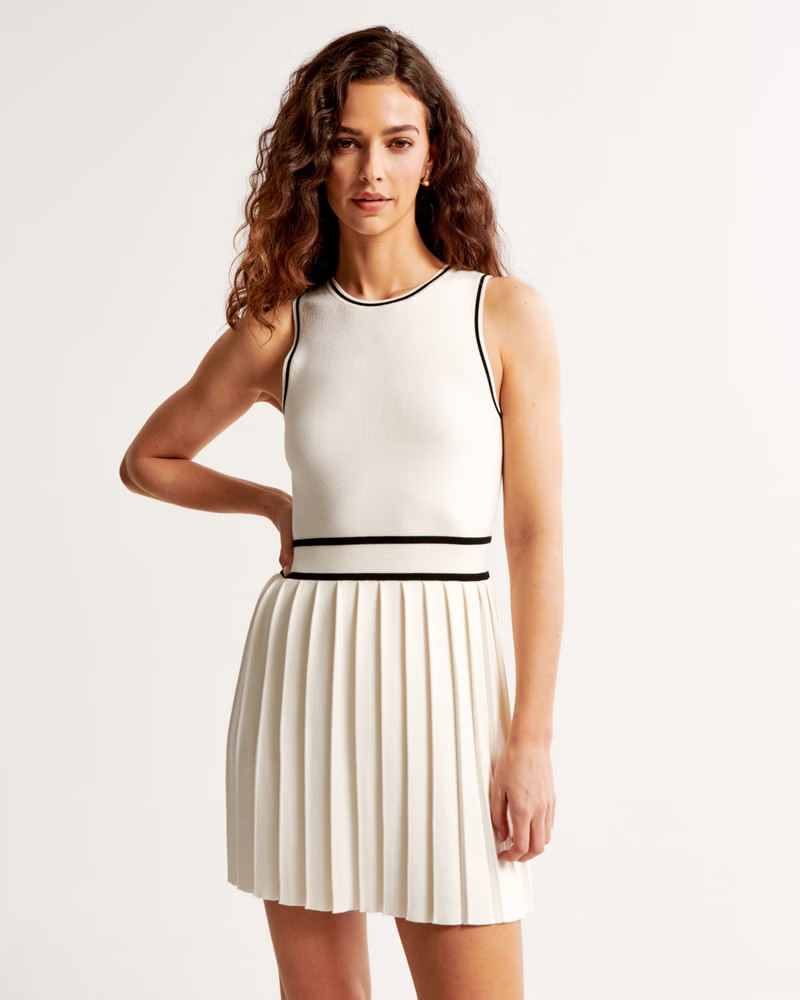 Women's Pleated Mini Sweater Dress | Women's Clearance | Abercrombie.com | Abercrombie & Fitch (US)