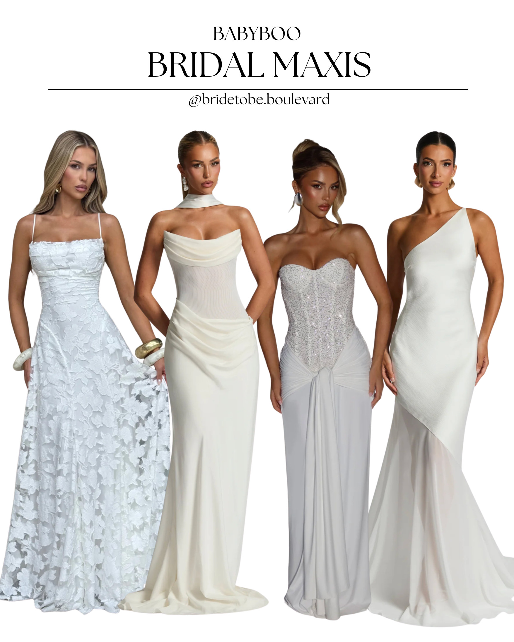 Babyboo Bridal Maxis – Chic & Elevated

Babyboo never misses 🤍✨ 

These maxi dresses are giving effortless bride vibes with their sleek silhouettes and luxe finishes. 

Perfect for bridal showers, rehearsal dinners, or the main event. Which one is your favorite? 

 #LTKParties #LTKWedding
