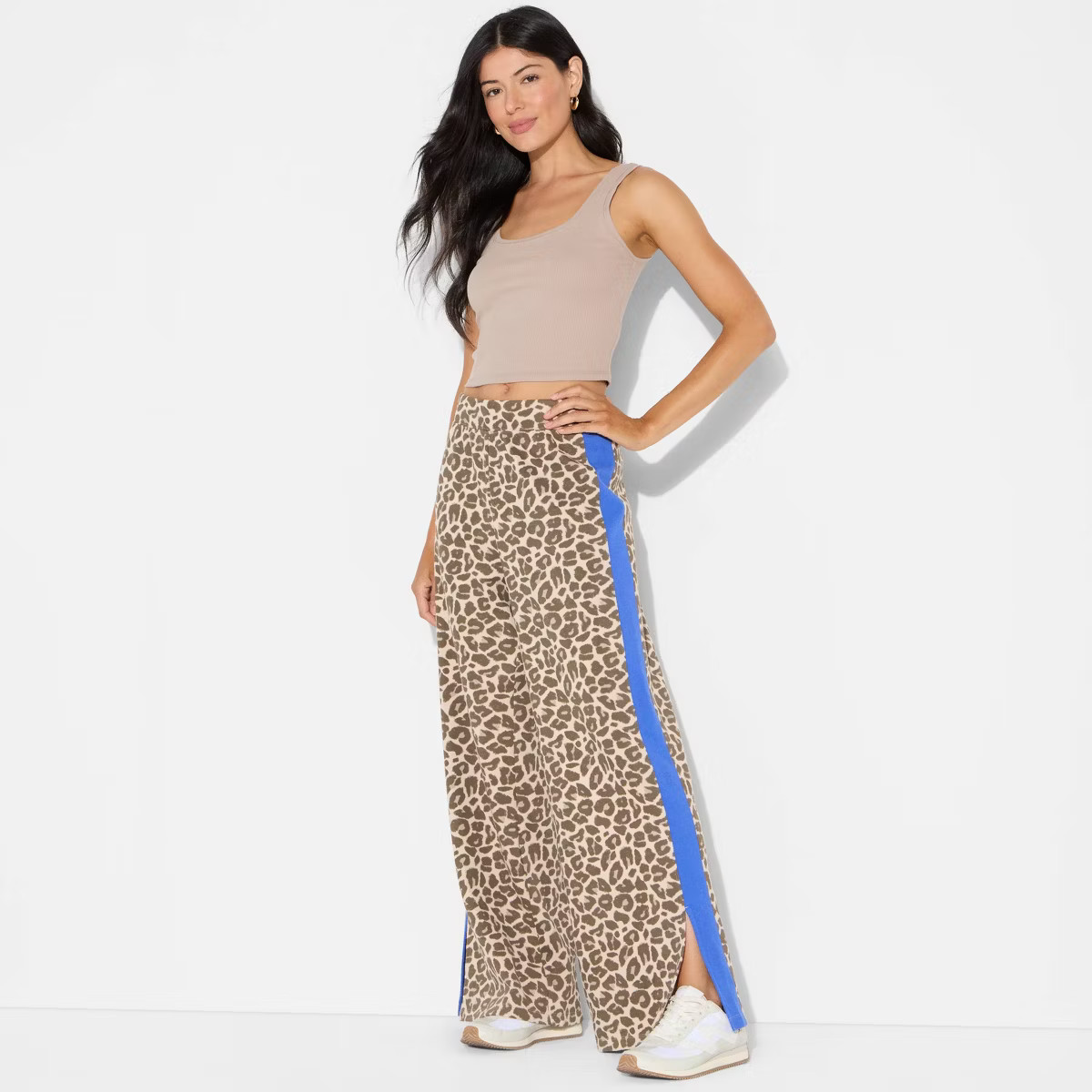 Women's Leopard Print Pull-On Graphic Pants - Brown | Target