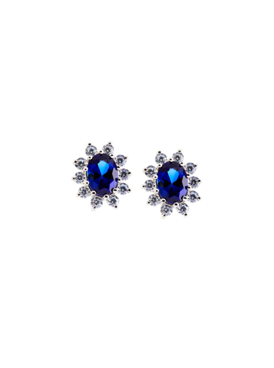 RHETT, BLUE AND WHITE SAPPHIRE STUDS | Dorsey