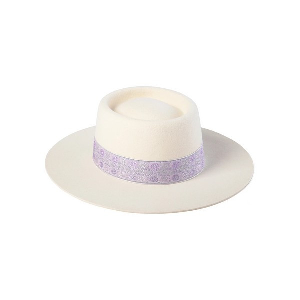 Lavender Lolita Wool Boater Hat | outdazl