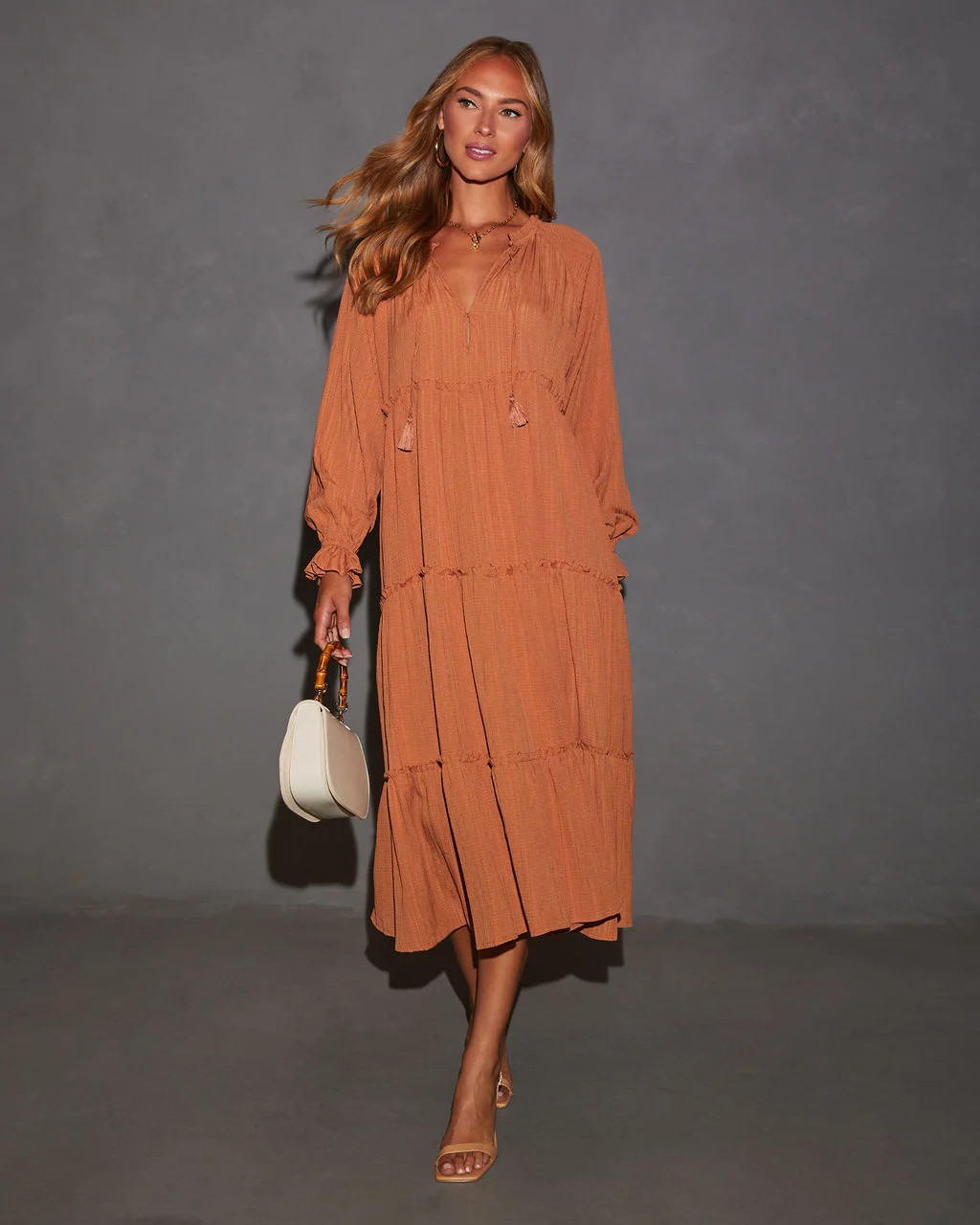 Tessy Tiered Cotton Maxi Dress | VICI