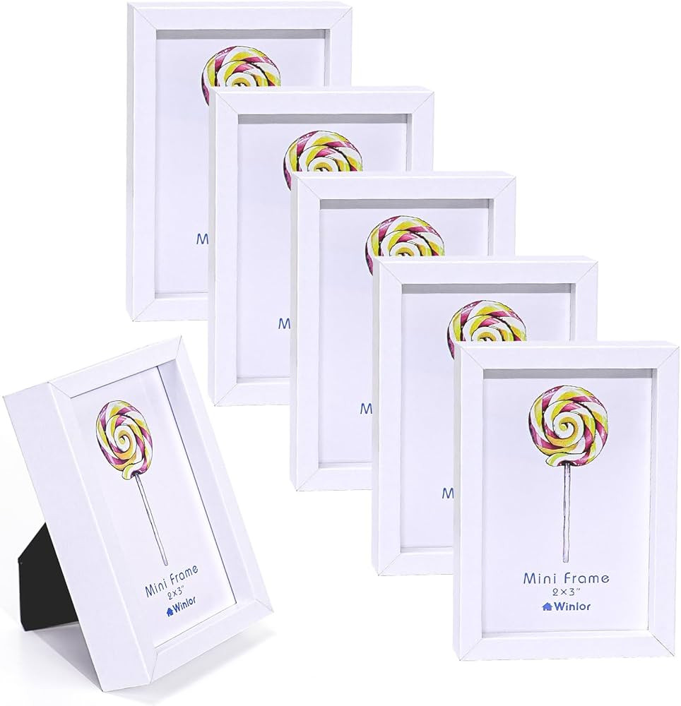 Small Picture Frames, Mini Size Baby Photo Frame, 2x3'', Set of 6, For Tabletop Home Decor, Polar... | Amazon (US)
