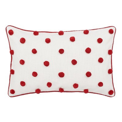 carol & frank 14" x 22" Ruby Dot Oblong Tufted Throw Pillow | Target