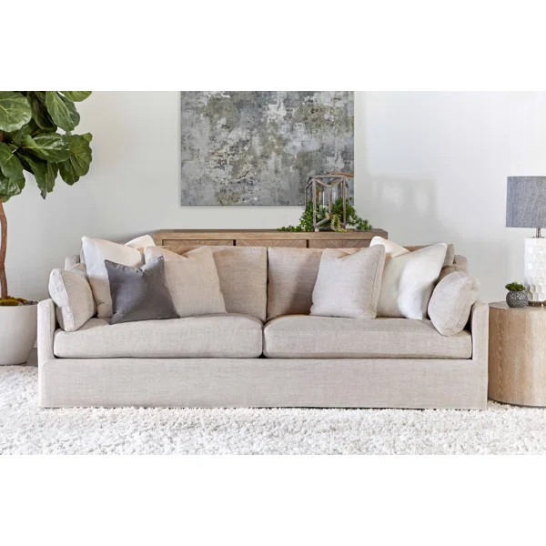 Lena 94'' Slipcovered Sofa | Wayfair North America