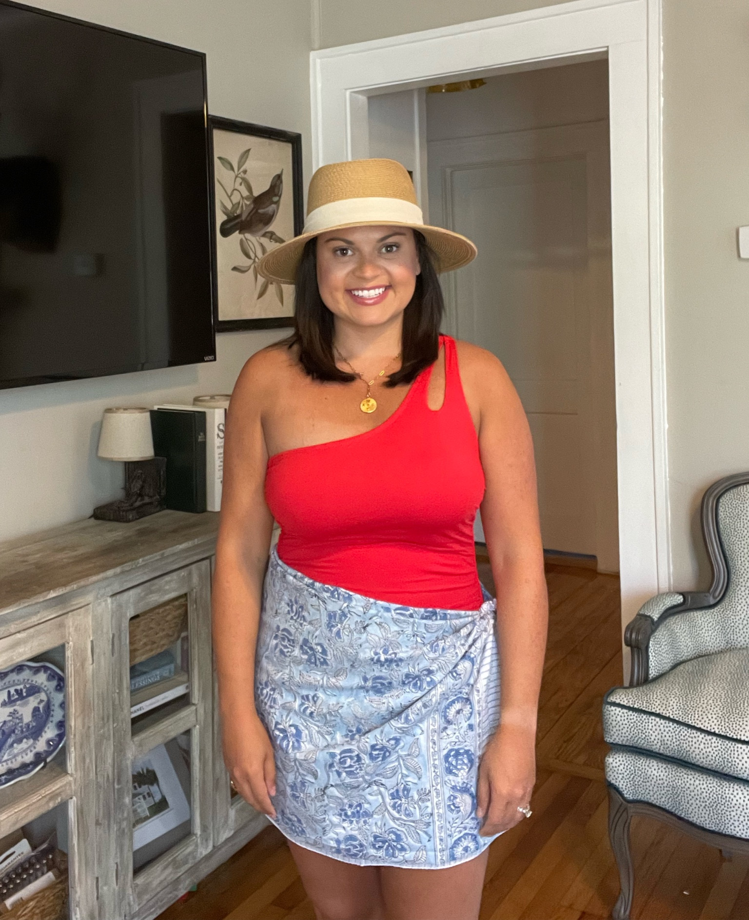 4th of July bathing suit | red white and blue outfit inspo | red one piece | July 4th outfit 

#LTKFindsUnder50 #LTKSeasonal #LTKSwim