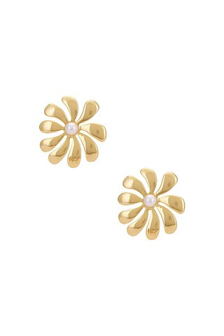 Heaven Mayhem Floral Earrings in Gold from Revolve.com | Revolve Clothing (Global)