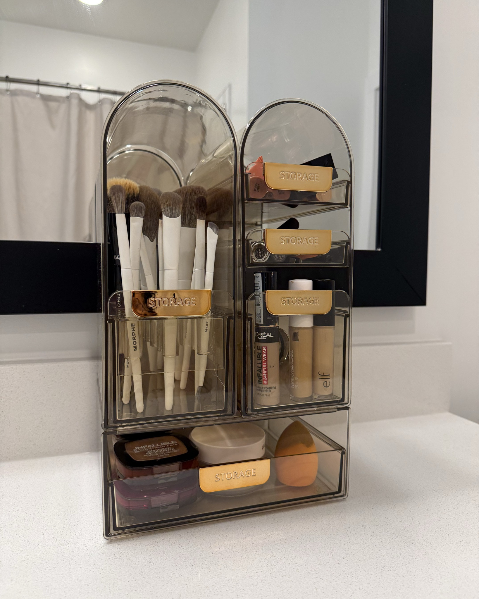 I am amazed how much this makeup organizer can hold!! 👏🏽 swipe to see the drawers!  

Makeup organizer, gifts for her, makeup lover, Amazon home finds, Amazon bathroom finds, home organization 

#LTKSaleAlert #LTKHome