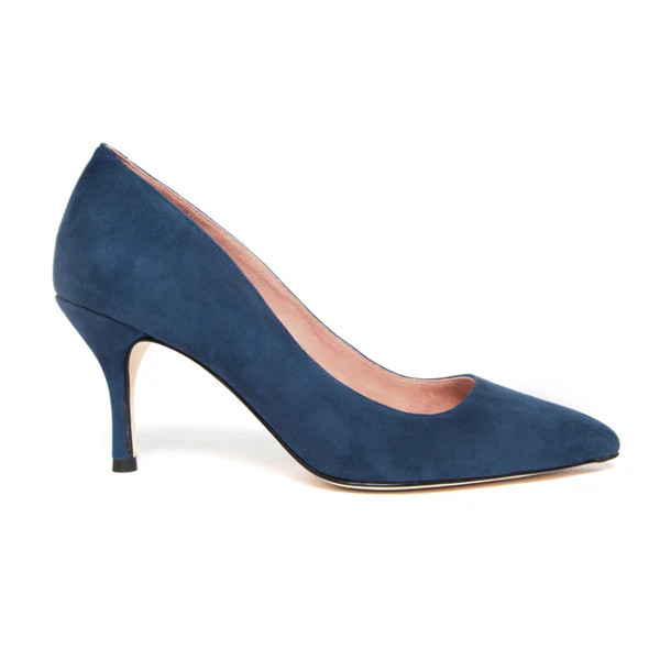 Noble Navy Suede Pump | ALLY Shoes