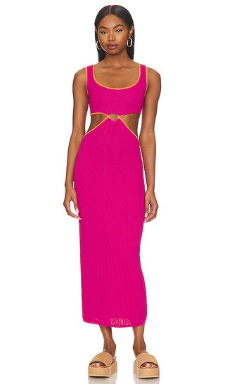 Bailey Dress in Shocking Pink & Clementine | Revolve Clothing (Global)