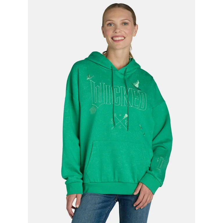 Wicked The Movie Women's Embroidered Hoodie | Walmart (US)