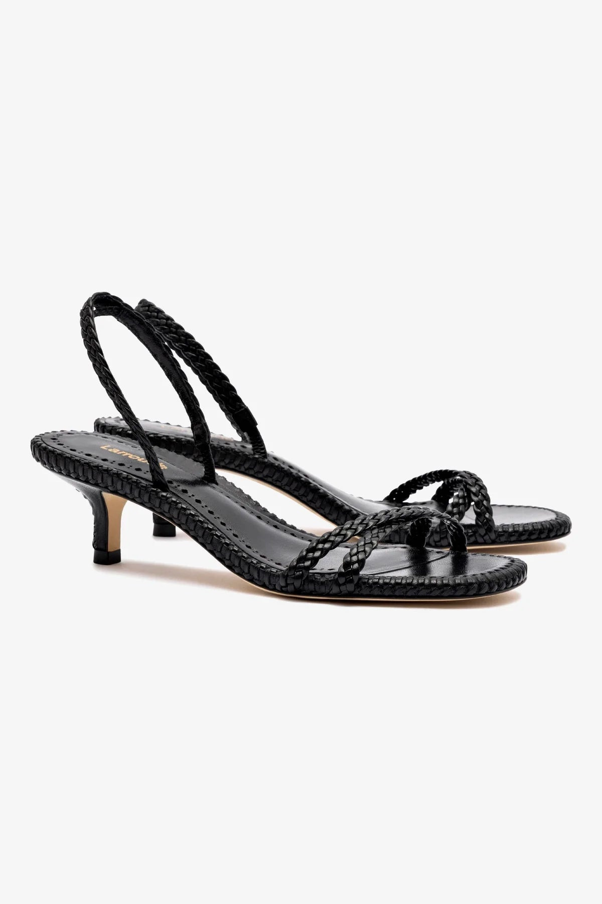 Mini Annie Sandal In Black Leather | Larroude