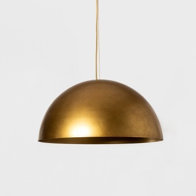 Metal Dome Large Pendant Lamp Gold (Includes Energy Efficient Light Bulb) - Project 62 + Le... | Target