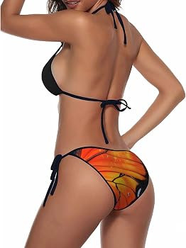 Camo American Flag Women Two Piece Swimsuit Sexy Swimwear Halter String Triangle Bikini Sets | Amazon (US)