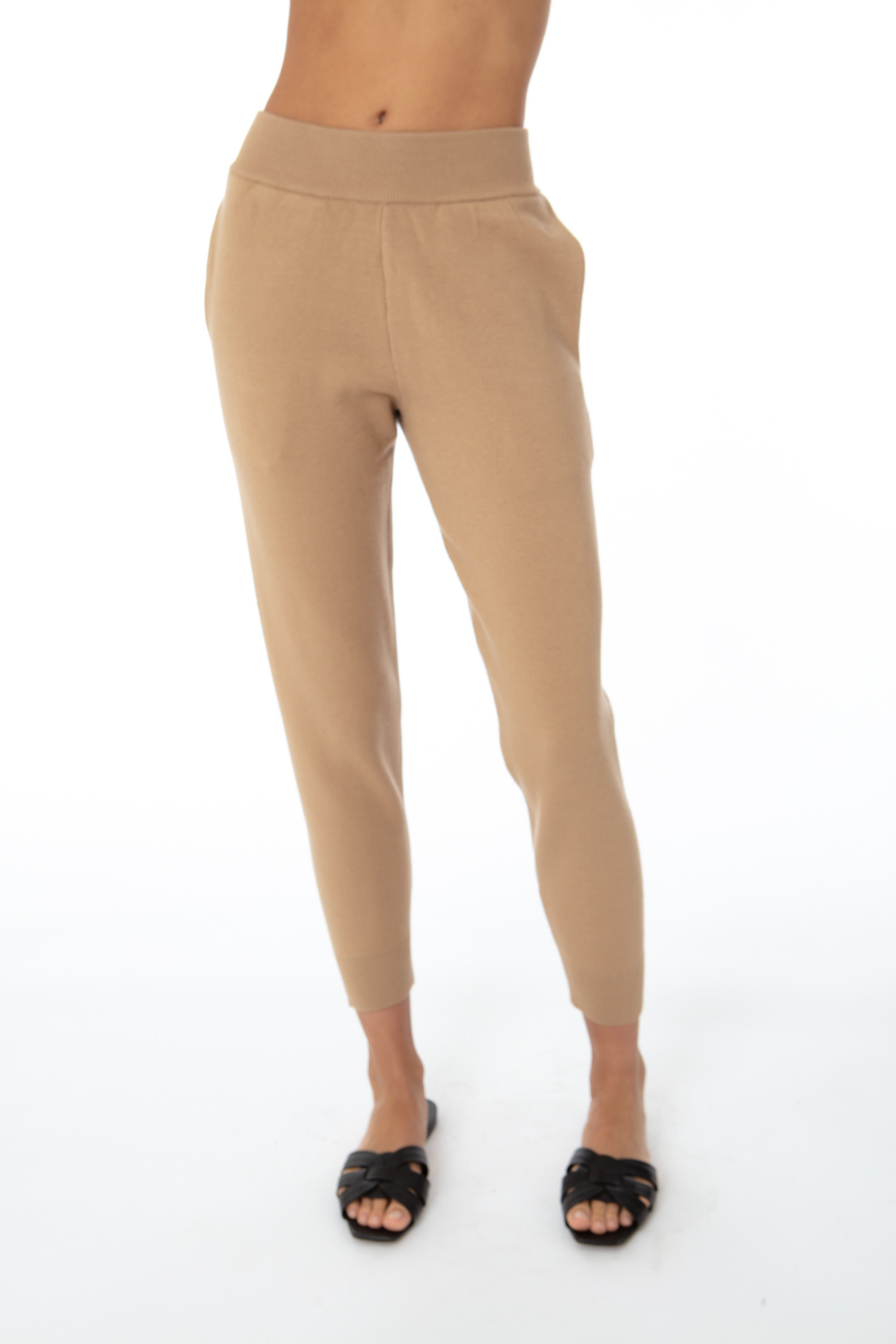 Camel Knit Joggers | EllandEmm