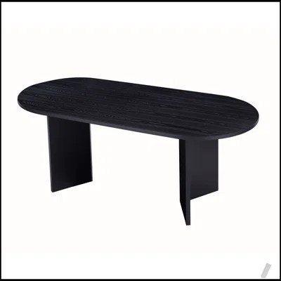 Compact Wood Dining Table with Black Desktop for Small Spaces, Stylish and Functional Modern Kitchen Furniture | Wayfair North America