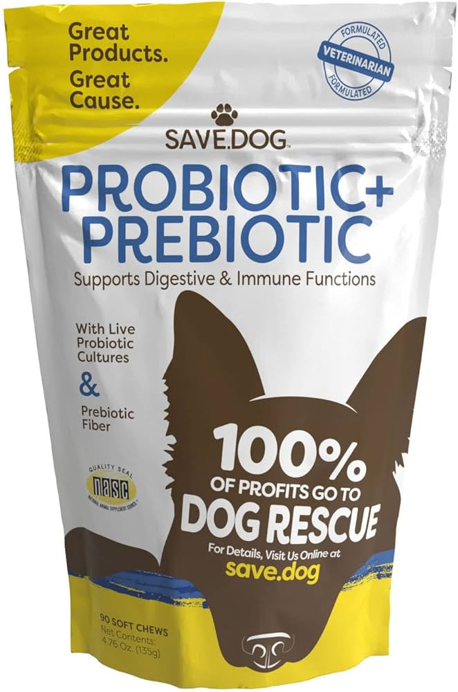 SAVE.DOG Probiotics for Dogs – Probiotic Chews for Dogs with Clinically-Studied BC30 Dog Probio... | Amazon (US)