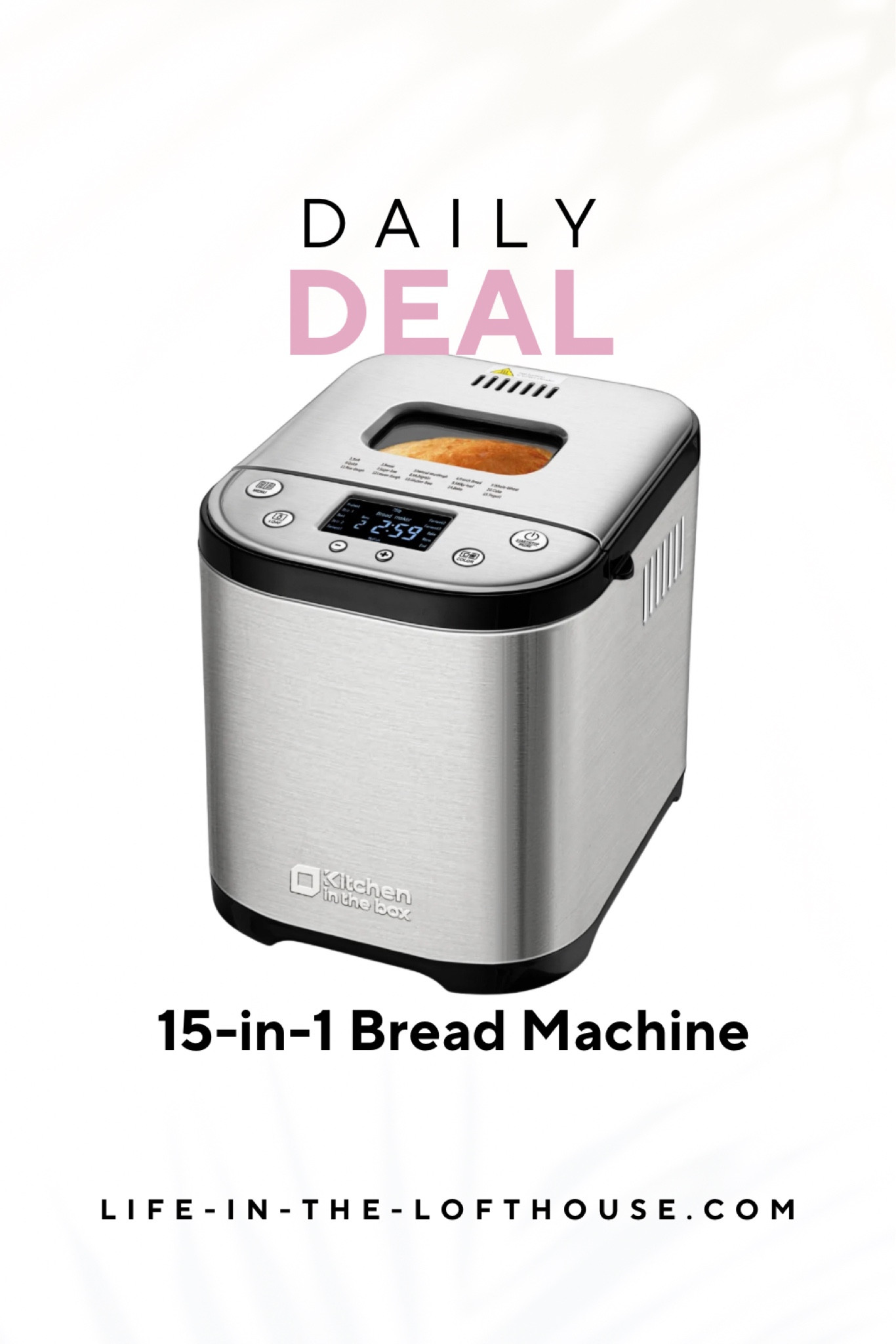 SAVE BIG on this Kitchen in the box 15-in-1 Bread Machine, 2LB Stainless Steel Automatic Bread Maker with Recipes-Silver

#LTKGiftGuide #LTKSaleAlert #LTKHome