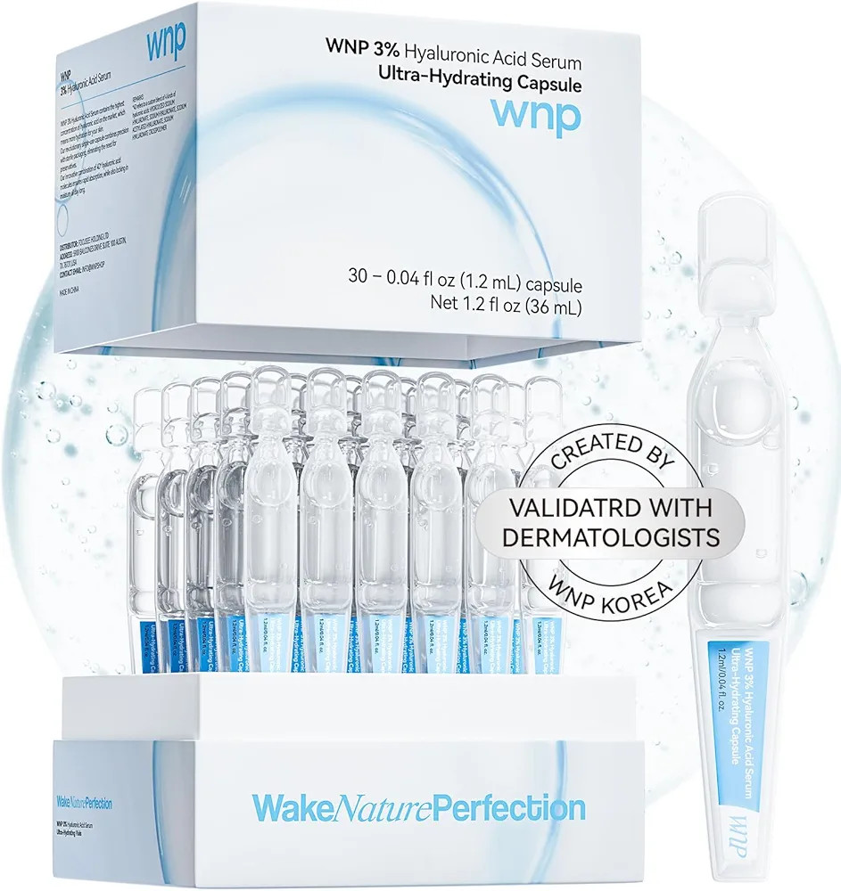 WNP Hyaluronic Acid Serum 3% for Face with 4D Multi-Layer Hydration | Ultra Hydrating Anti-Aging ... | Amazon (US)