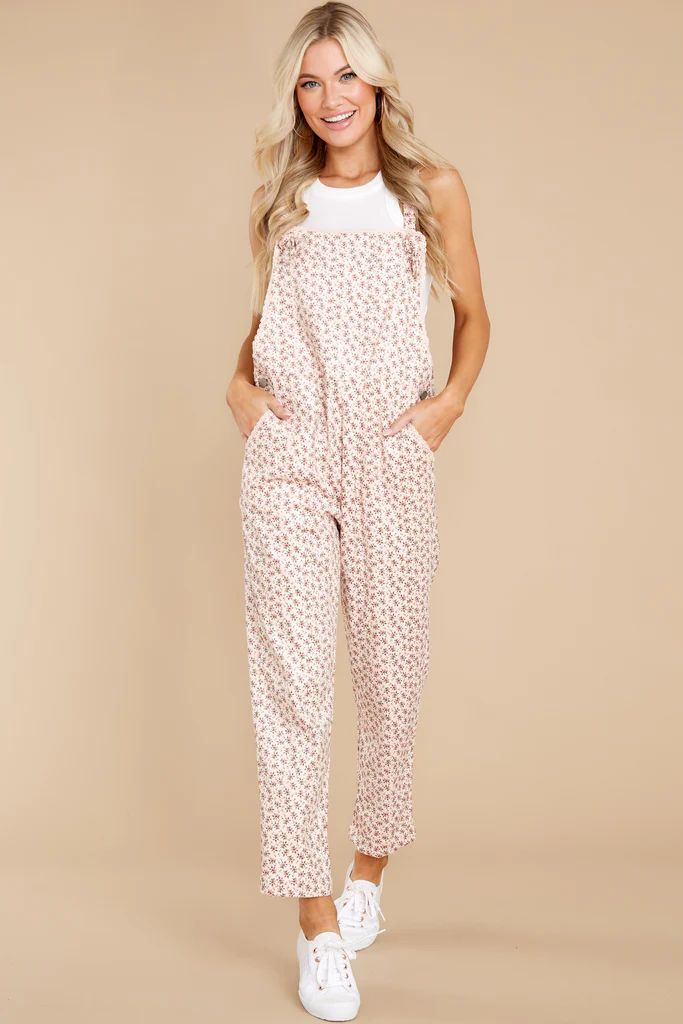 Morning Daisy Pink Floral Overalls | Red Dress 