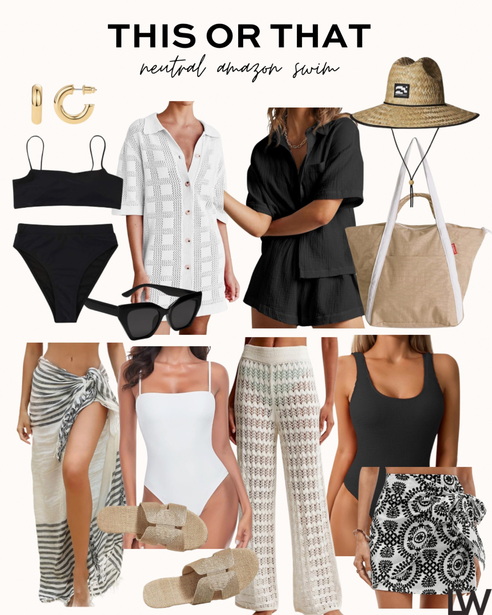 this or that amazon…. neutral summer swim finds ☀️🤍

#LTKSeasonal #LTKFindsUnder50 #LTKStyleTip