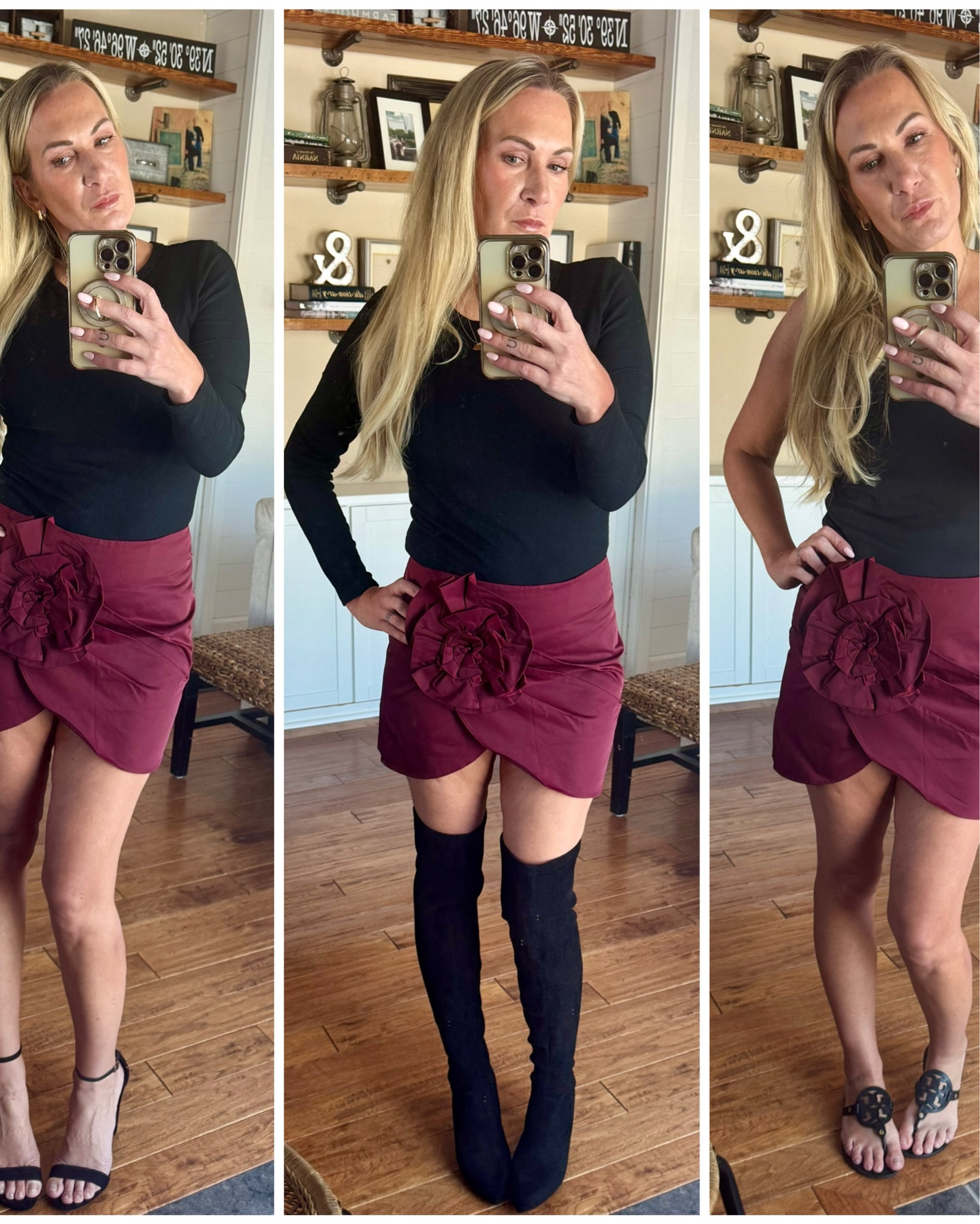 Imma gonna need one of my shorter {or more bold} friends to purchase this skirt.
-
Too short for me - but it is seriously darling & makes a statement all on its own.
-
Pair with a simple top & simple shoes to not take away from the floral detail. 
-
I am returning due to length…but, I have a serious crush on it. 🫶🏼