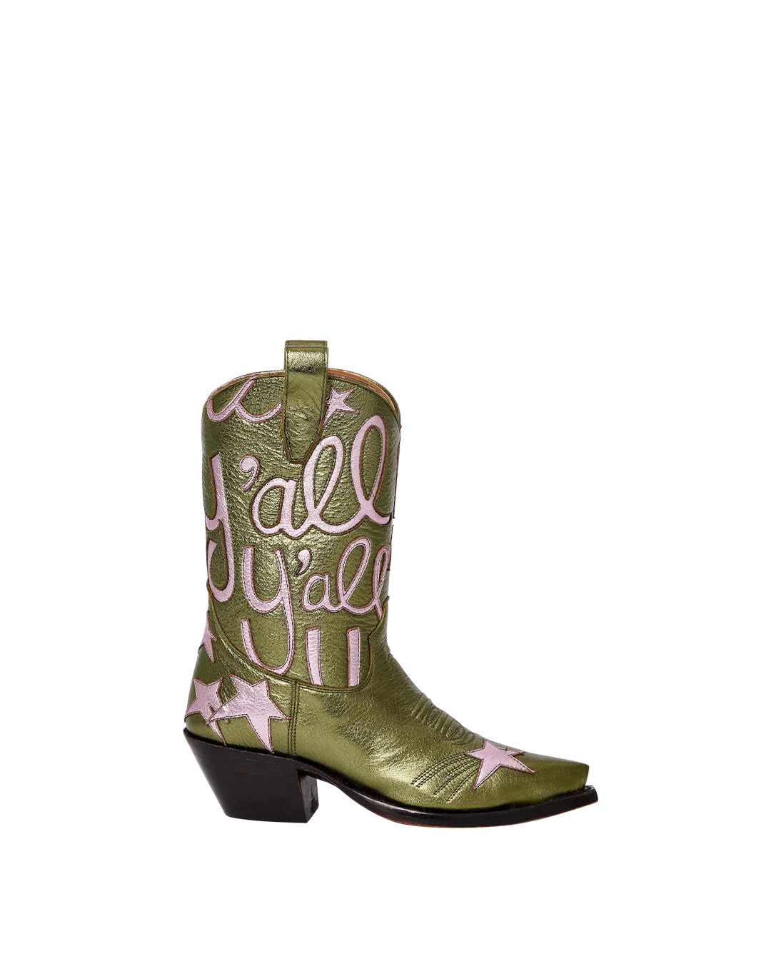Sophie Metallic Olive | Luxury Fashion Women's Cowboy Boots | Miron Crosby | Miron Crosby