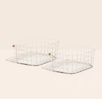 Large Wire Baskets - Set of 2 | Open Spaces