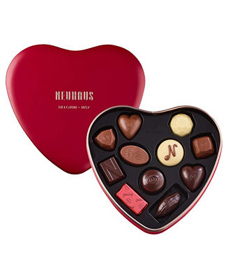 Red Metal Tin Chocolate Heart, 11 Piece | Macy's