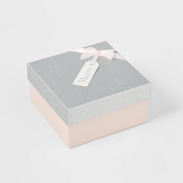 Square Blushing Silver Gift Box - Wondershop™ | Target