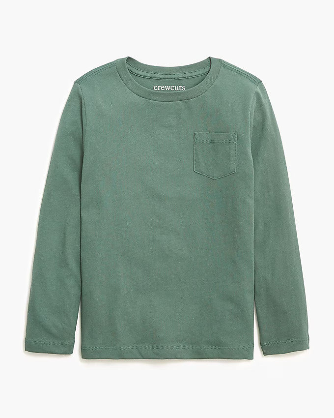 Boys' long-sleeve cotton jersey pocket tee | J.Crew Factory