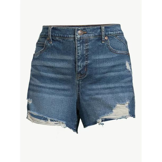 Sofia Jeans by Sofia Vergara Women's Chi Super High Rise Fray Hem Shorts | Walmart (US)
