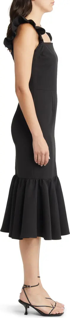 Chelsea28 Ruffle Sleeve Midi Dress | Nordstrom | Nordstrom