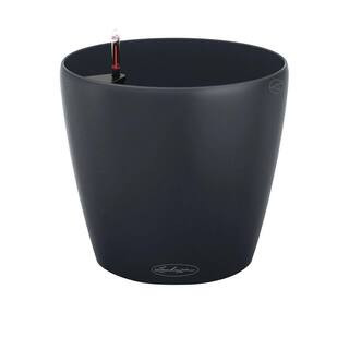 Lechuza Trend Classico Color 8 in. Dia Slate Self Watering Plastic Planter, Grey | The Home Depot