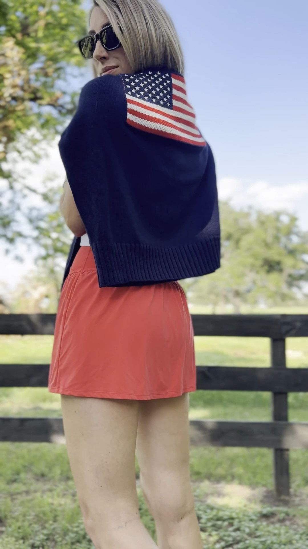 This Target outfit is perfect for summer! This tennis skirt is on sale! Wearing XS! Fourth of July outfit, American flag sweater, target athleisure, target tennis skirt, New England summer outfit, baseball outfit, sports mom outfit, target mom. Callie Glass

#LTKFindsUnder50 #LTKSeasonal #LTKSummerEdit