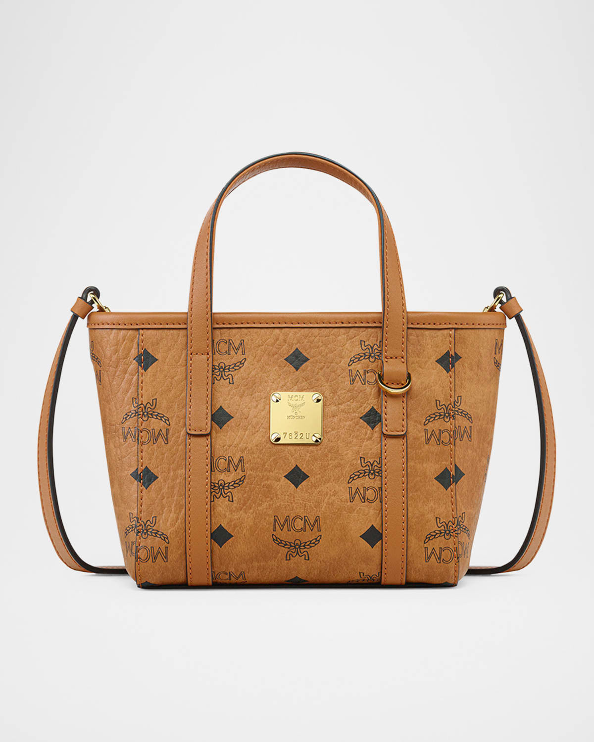 Toni Visetos Leather Shopper Shoulder Bag | Neiman Marcus